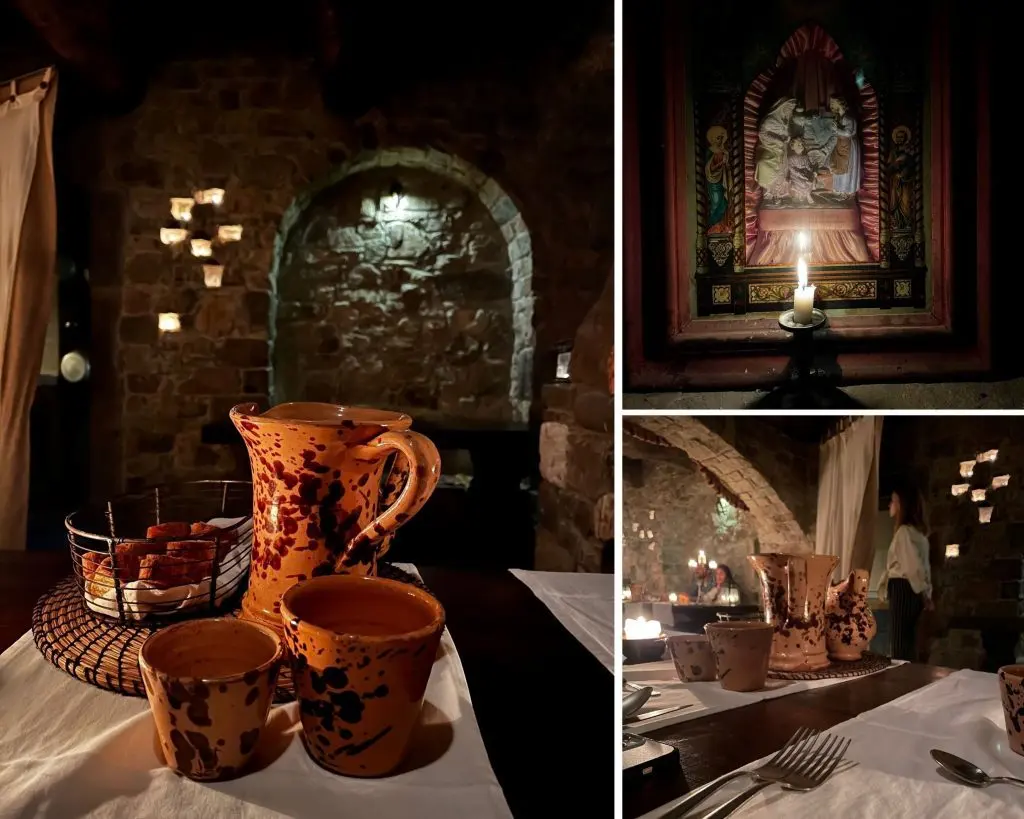 At Eremito, dinner becomes a transformative journey, reminiscent of times long past. When the bell rings, guests are invited to enjoy a silent dinner.