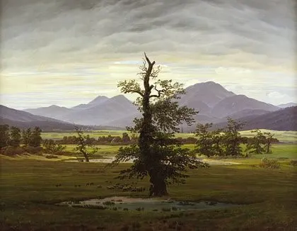 Caspar David Friedrich, The Lonely Tree, 1822, Oil on Canvas, 55 x 71 cm, National Gallery, Staatliche Museen zu Berlin / Photographer: Jörg P. Anders