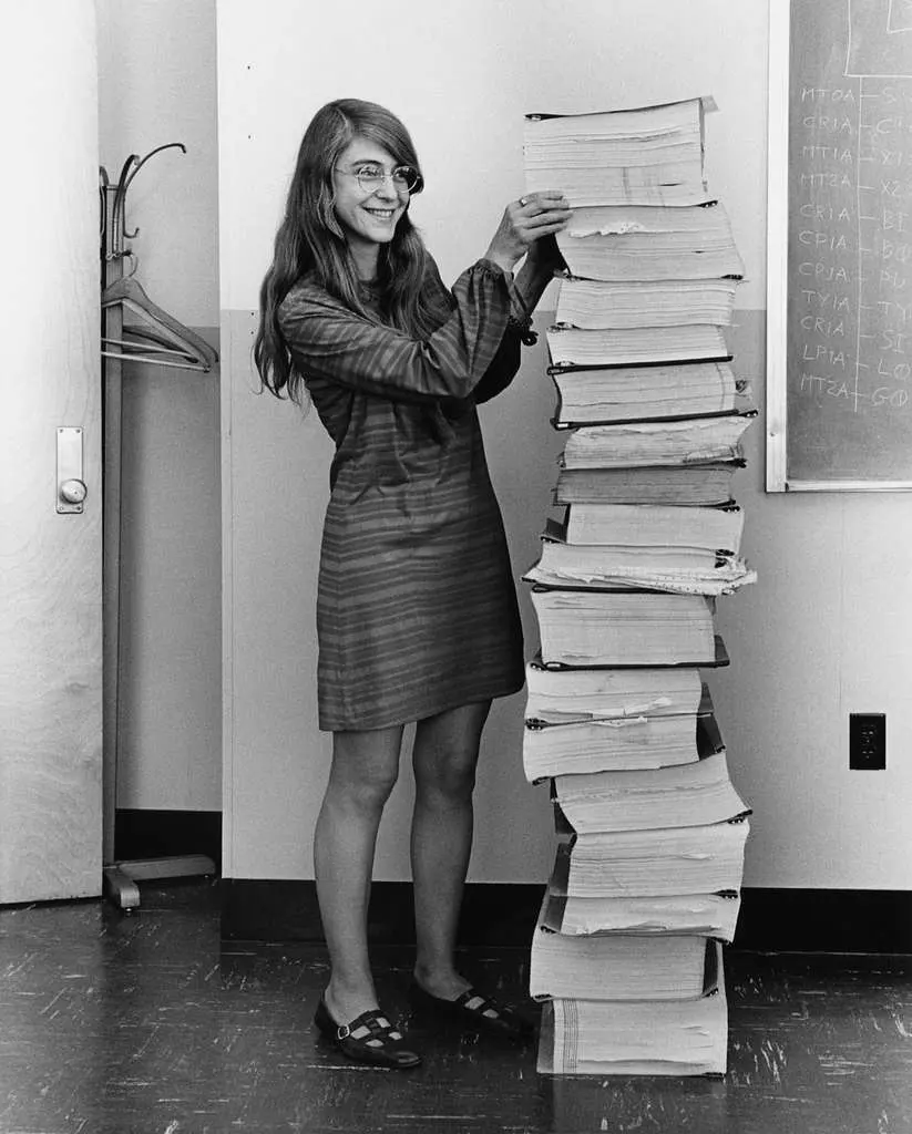 Margaret Hamilton – only she made Moon-Landing possible. © Credit: 1969 by Copyright © Credit: 2019 Rensselaer Polytechnic Institute is licensed under CC BY 4.0